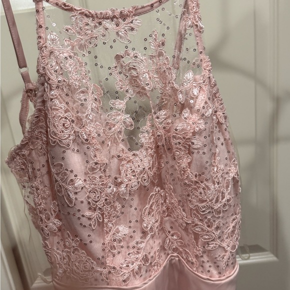 Crystal Doll BlushPink  Lace Dress - Picture 2 of 7